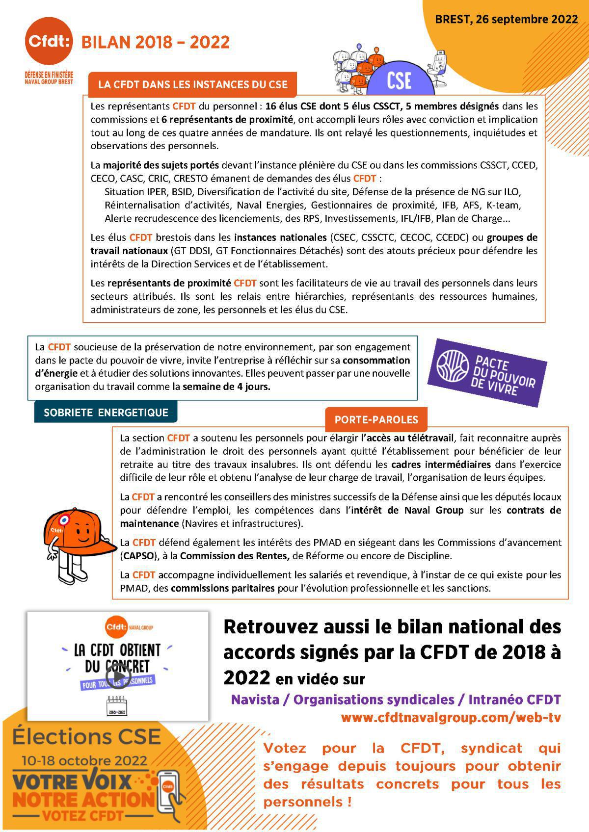 Candidats, Bilans et Propositions