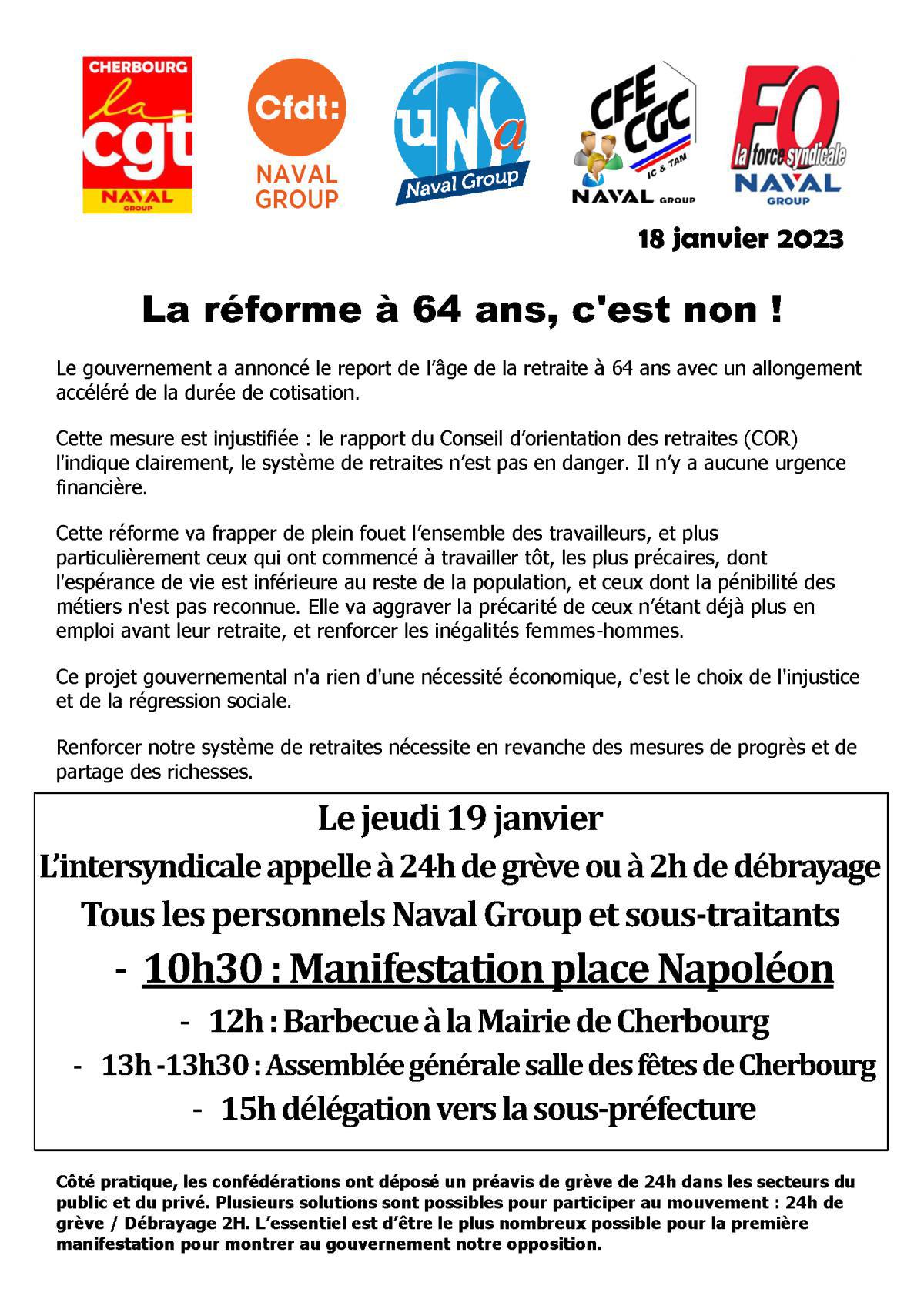 Mobilisation Cherbourg