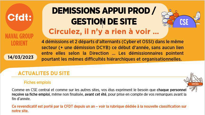 CSE du 14 mars