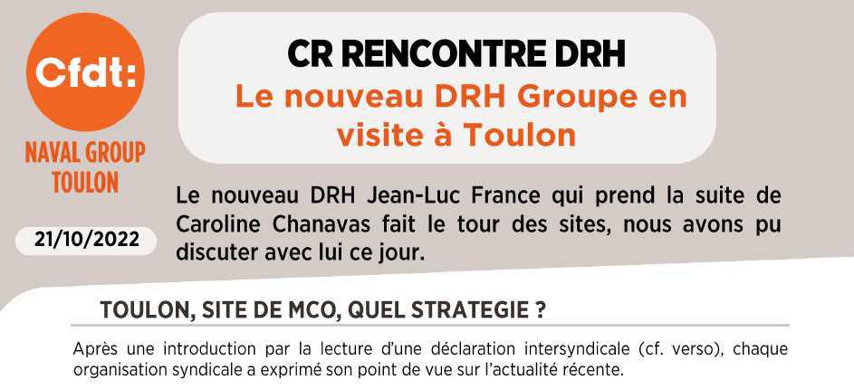 CR rencontre DRH Groupe