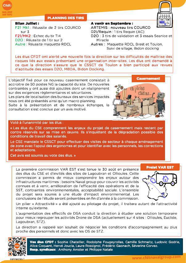 CR CSE ordinaire du 12/09/2023