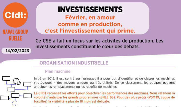 CR de CSE de Ruelle du 14 février 2023