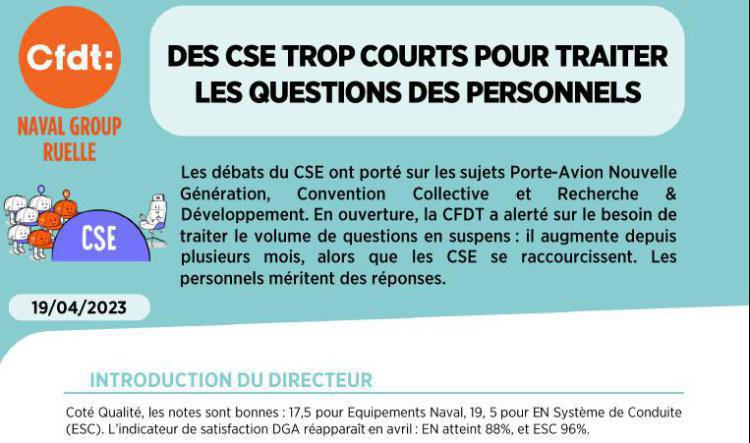 CR de CSE de Ruelle du 18 Avril 2023 + Déclaration Liminaire