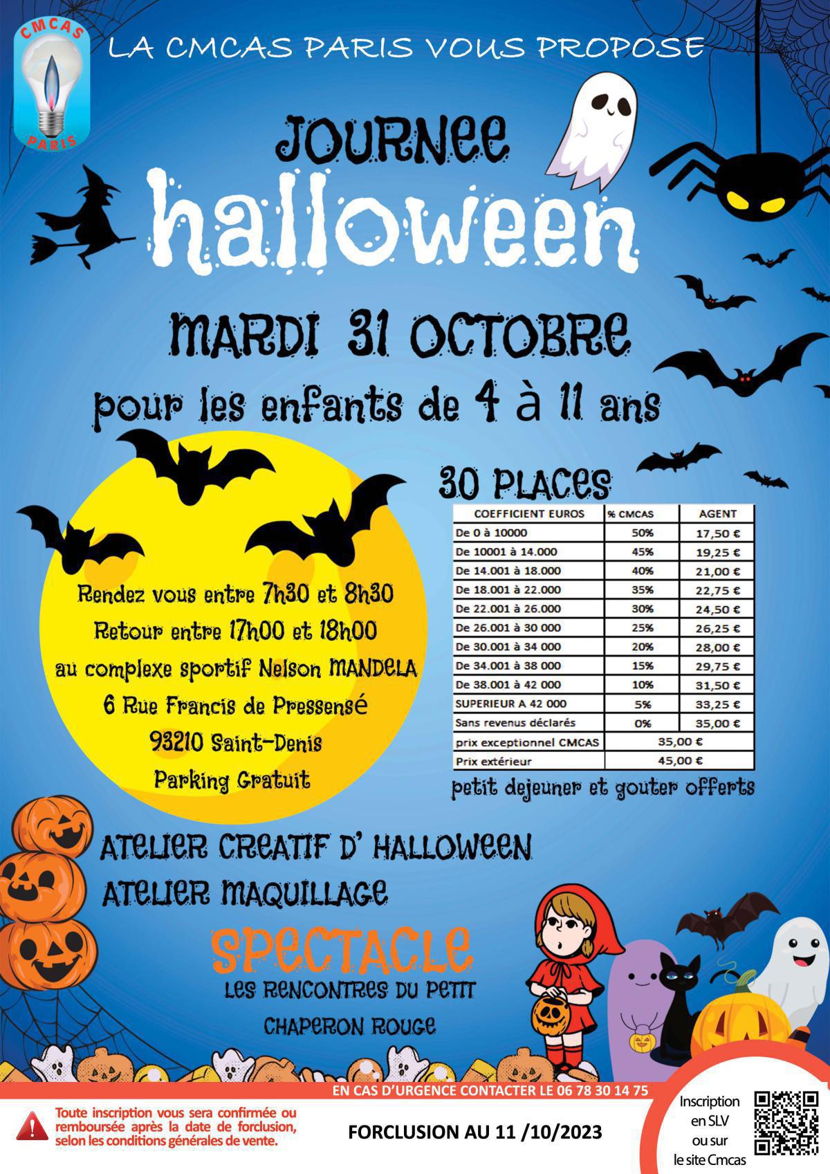 Journée HALLOWEEN pour les 4/11 ans