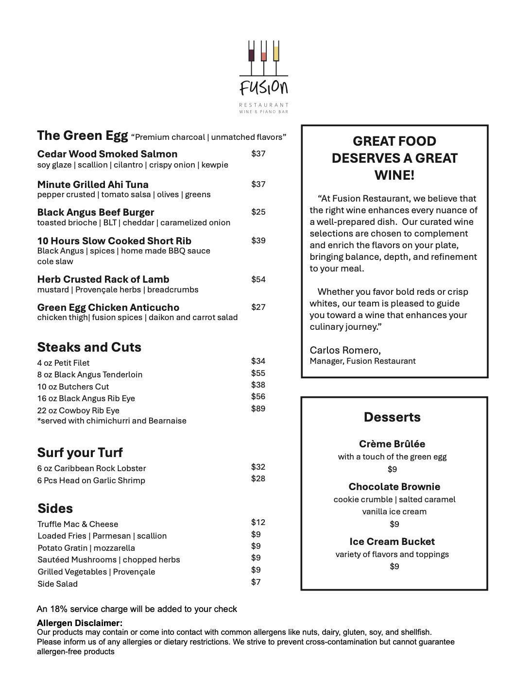 FUSION RESTAURANT