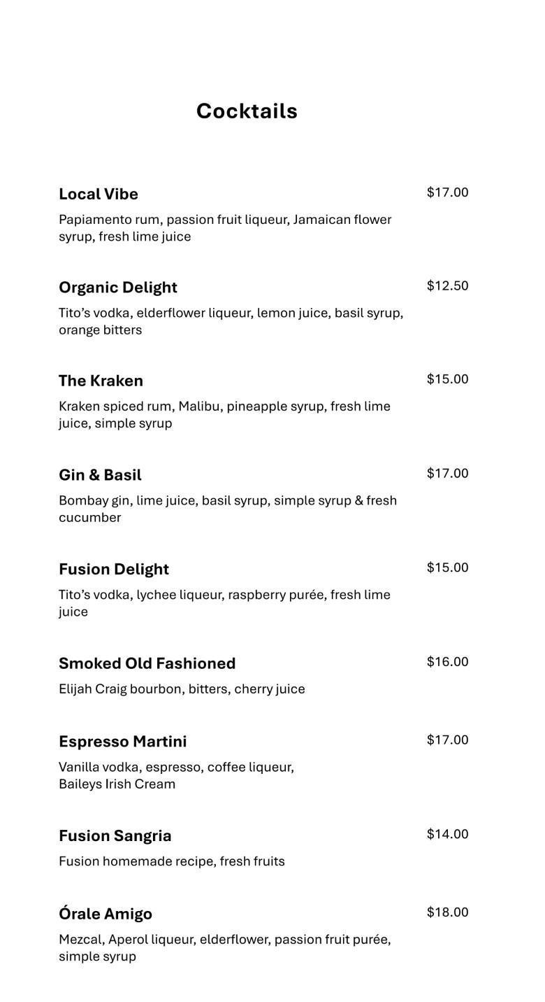FUSION RESTAURANT