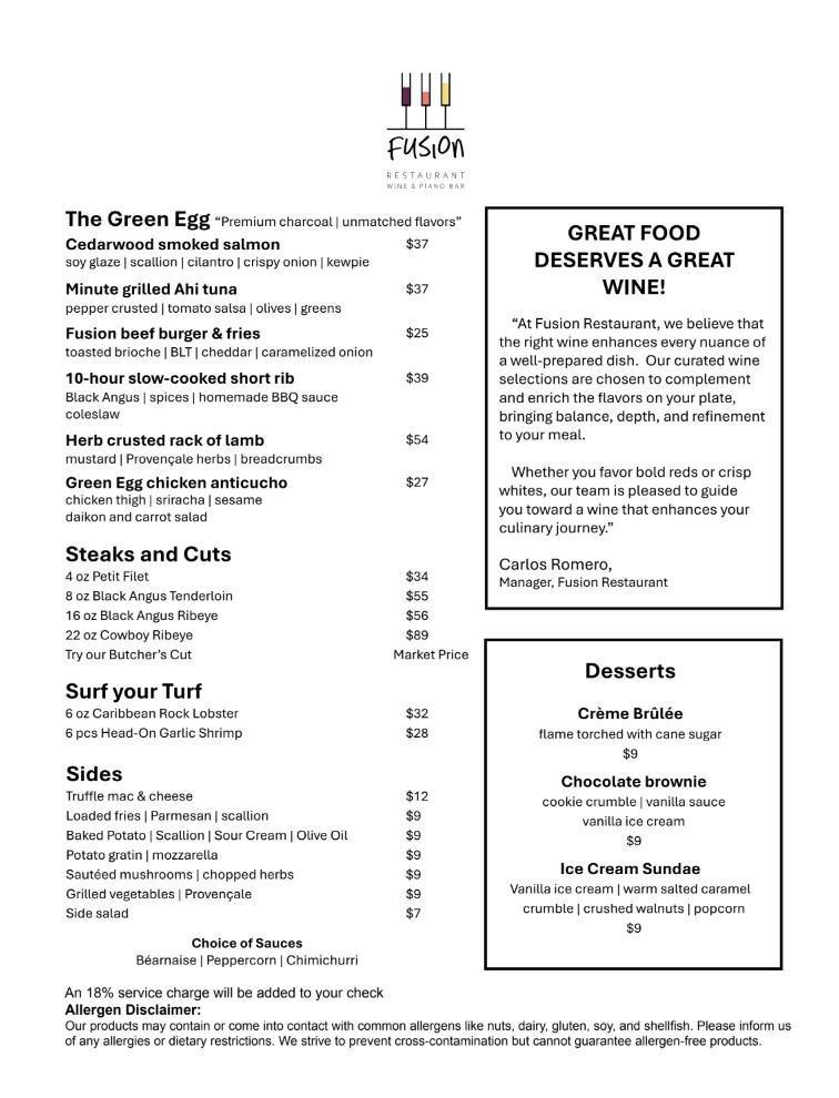 FUSION RESTAURANT