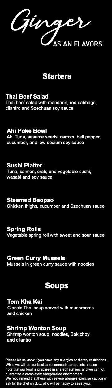 Ginger, New Asian Flavors