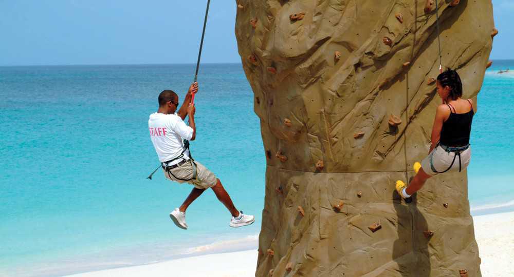 Rock climbing wall 