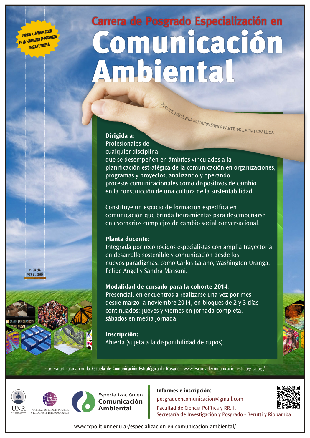Inscripción abierta a la carrera de posgrado Especialización en Comunicación Ambiental