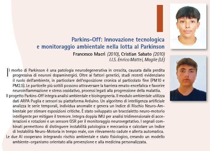1. Parkins-Off: innovazione tecnologica e monitoraggio ambientale nella lotta al Parkinson