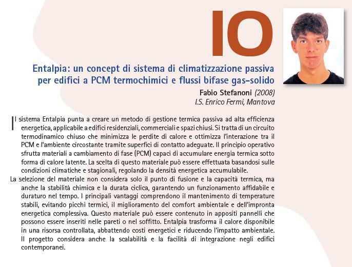 10. Entalpia: un concept di sistema di climatizzazione passiva per edifici a PCM termochimici e flussi bifase gas-solido