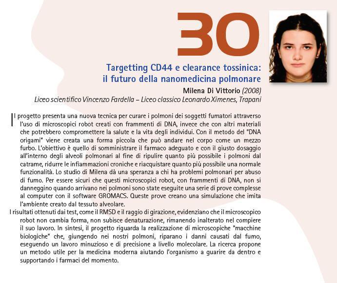 30. Targetting CD44 e clearance tossinica: il futuro della nanomedicina polmonare
