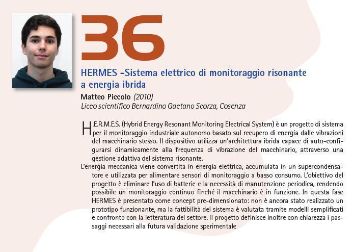 36. HERMES -Sistema elettrico di monitoraggio risonante a energia ibrida