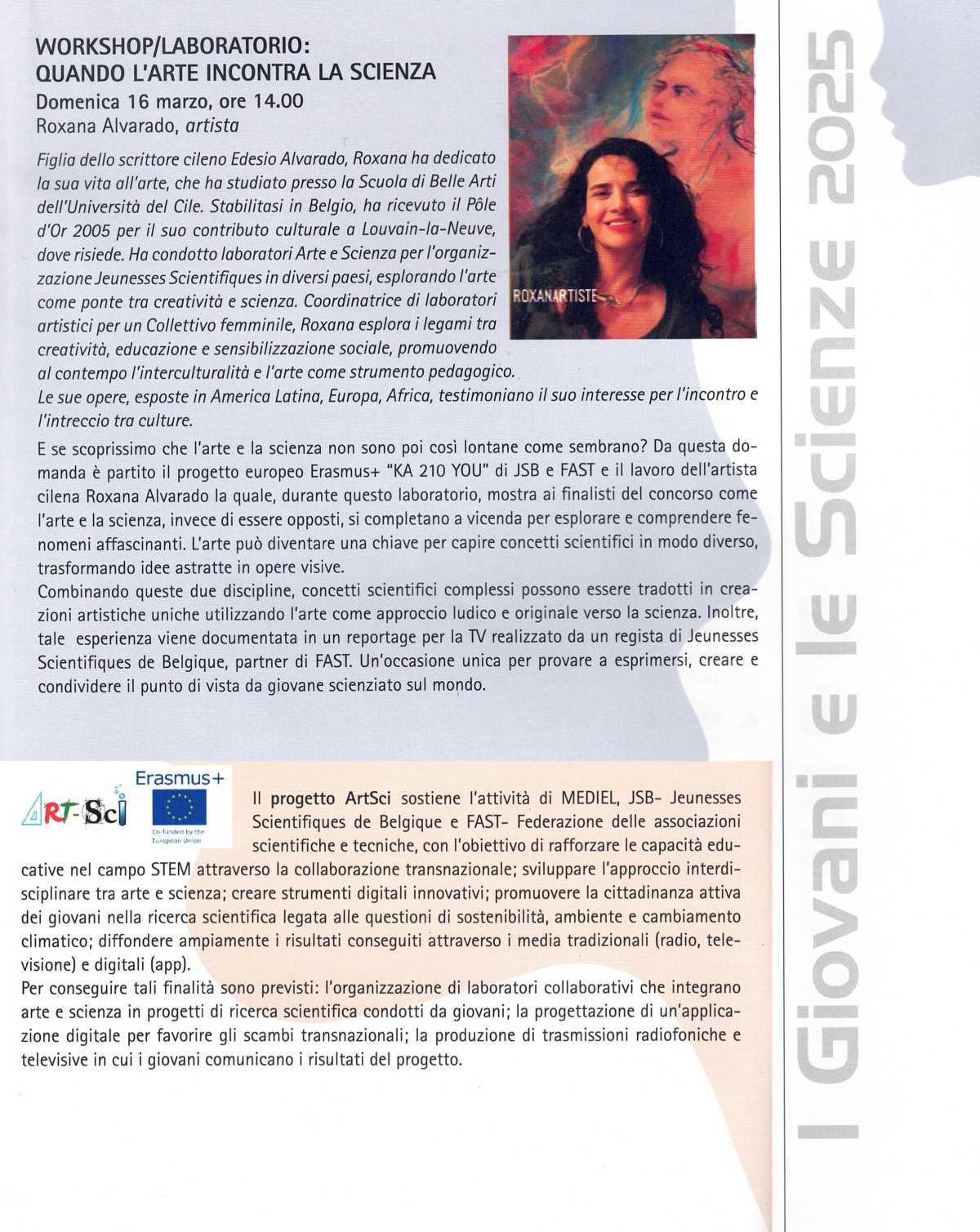 Workshop Quando l'arte incontra la scienze 2025