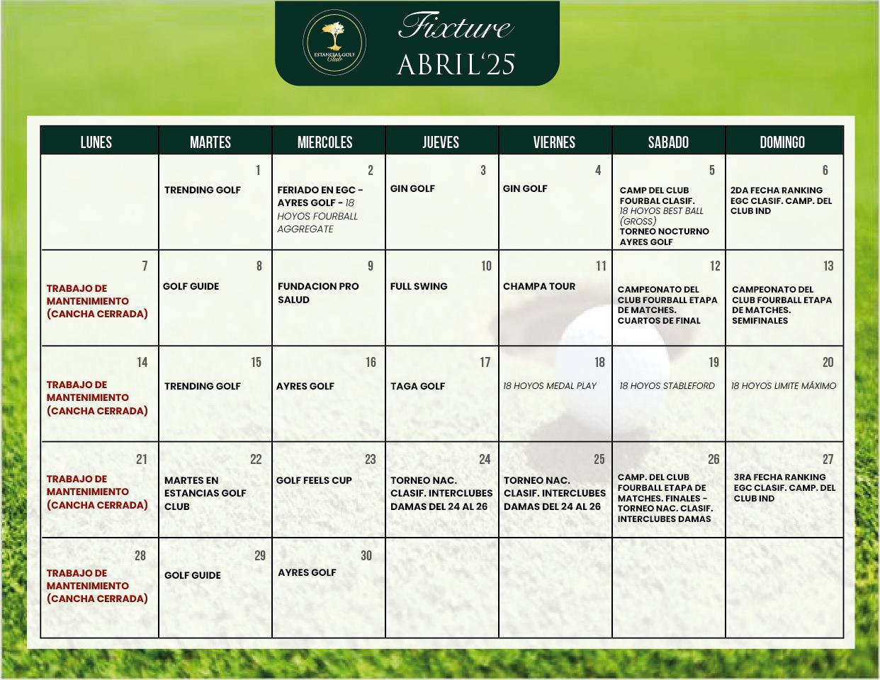 ESTANCIAS FIXTURE ABRIL