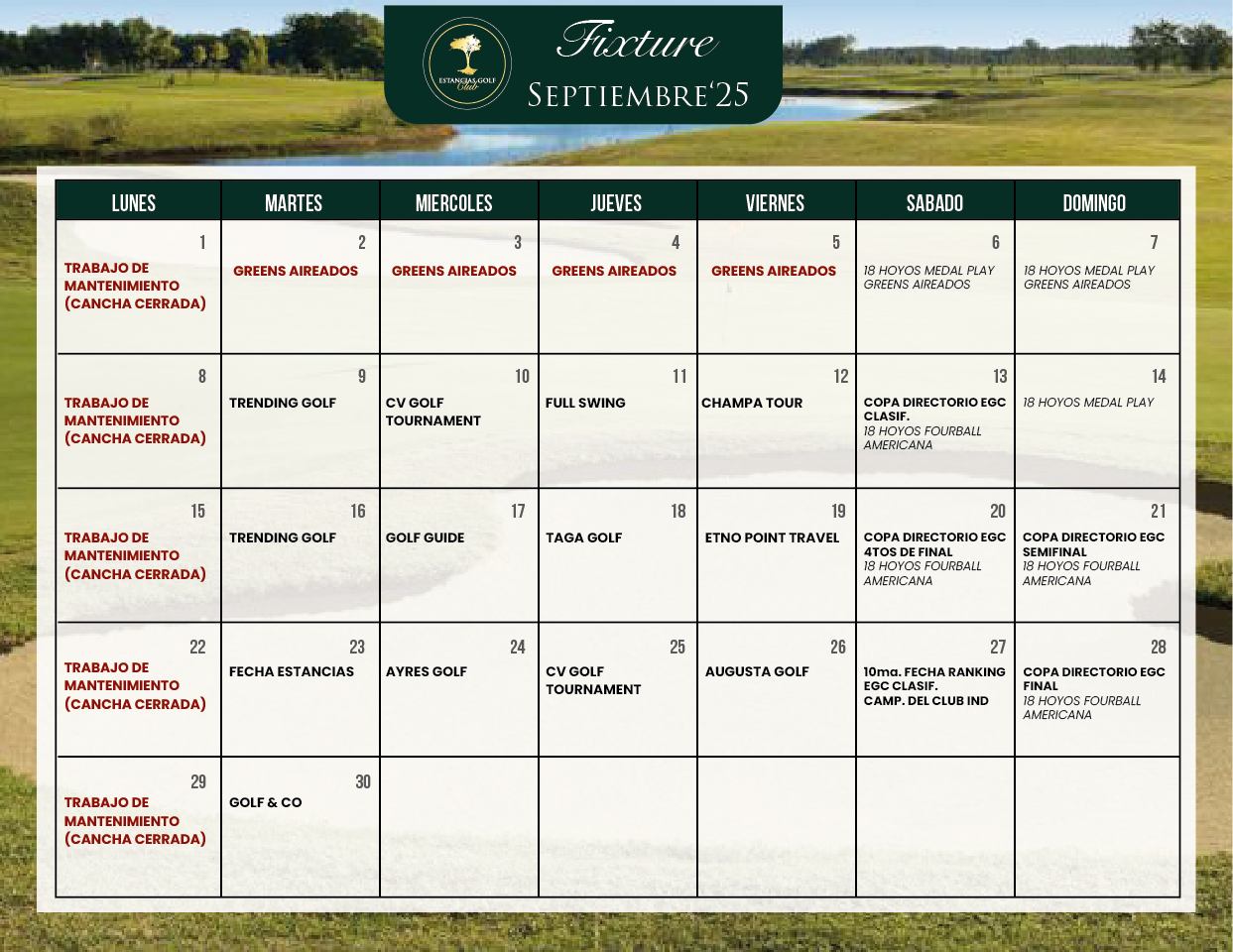 EGC fixture septiembre