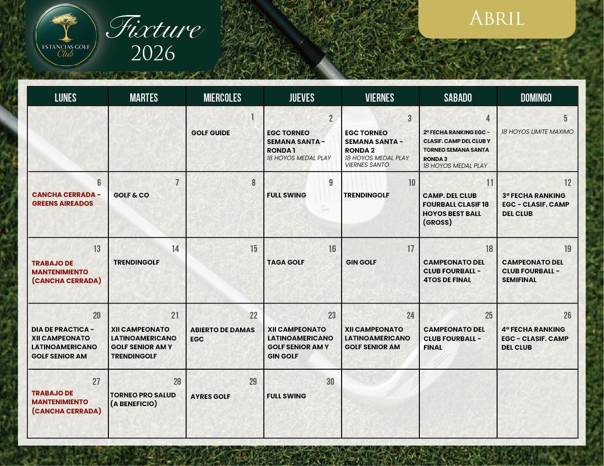ESTANCIAS FIXTURE ABRIL