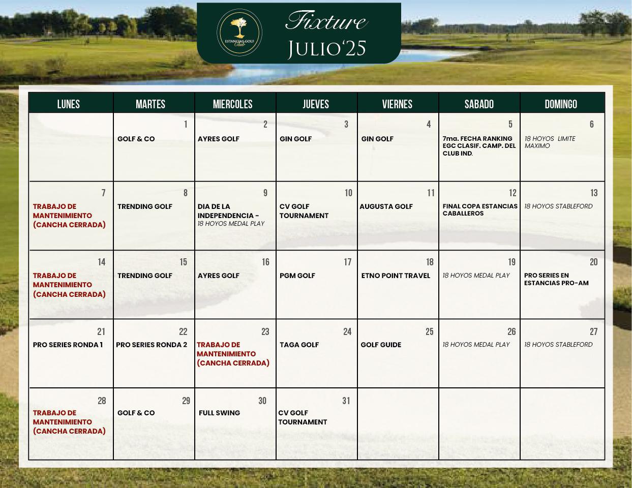 ESTANCIAS FIXTURE JULIO 25