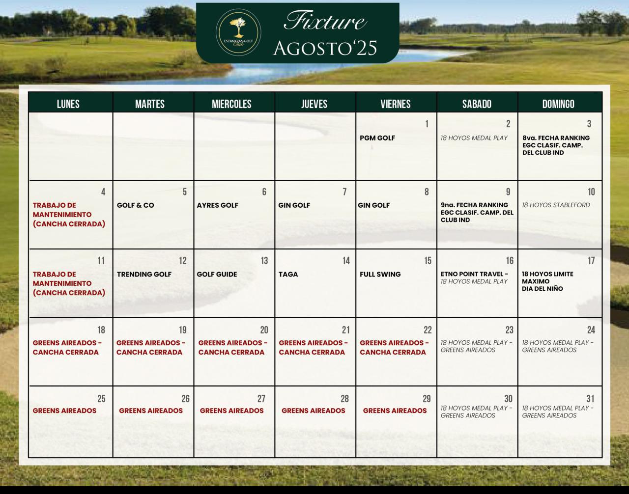 ESTANCIAS FIXTURE AGOSTO 25