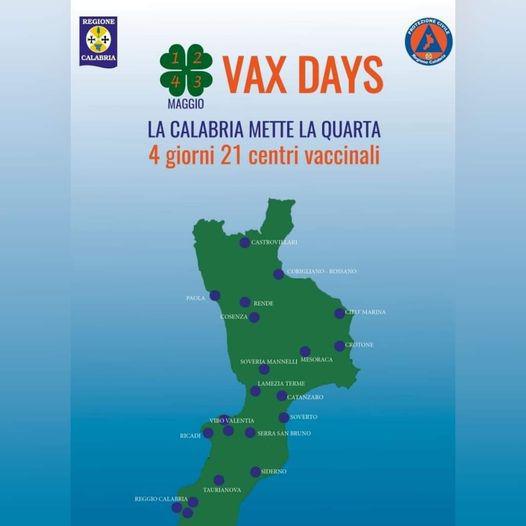 Vax Days: 1-4 maggio