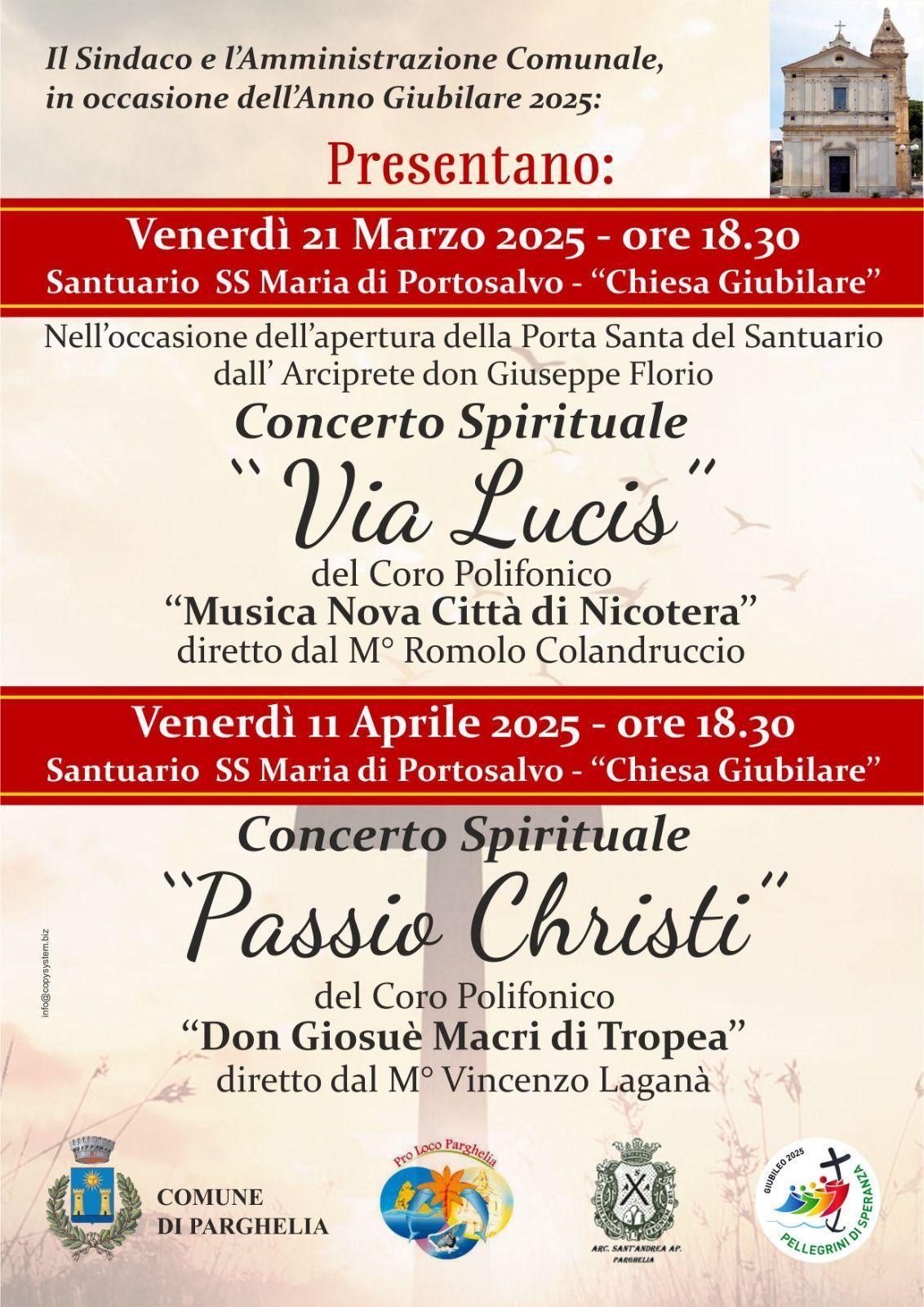 Concerto Spirituale "Via Lucis" del Coro Polifonico "Musica Nova Città di Nicotera" (inizio ore 18.30)