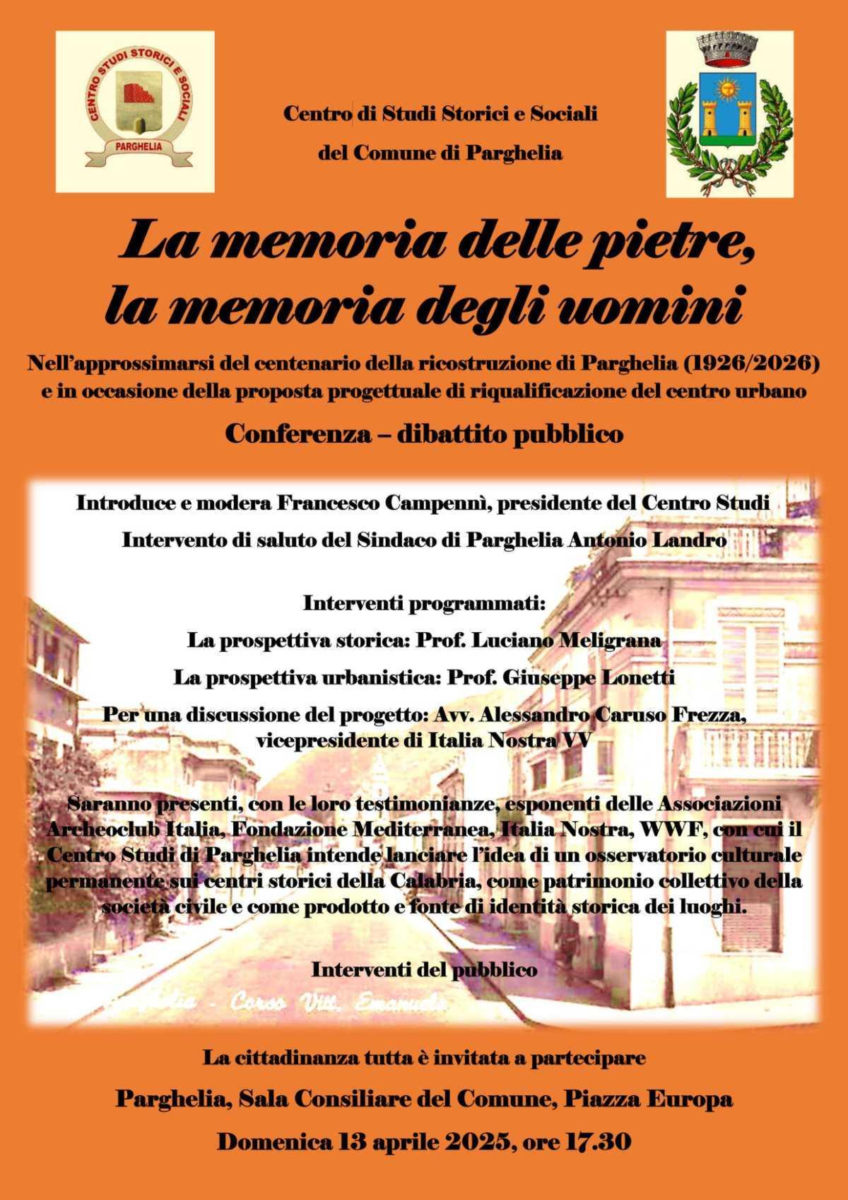 La memoria delle pietre, la memoria degli uomini (inizio ore 17.30)
