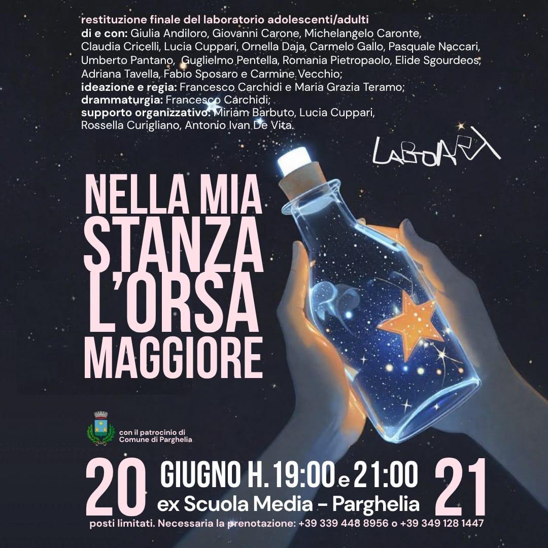 Nella Mia Stanza L'Orsa Maggiore (start h. 19:00 e 21.00)