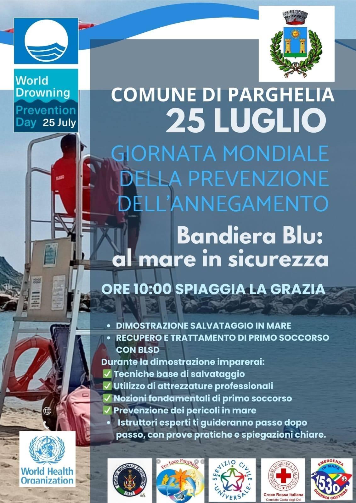 Giornata Mondiale della prevenzione dell'annegamento - Bandiera Blu al Mare in Sicurezza (inizio ore 10.00)