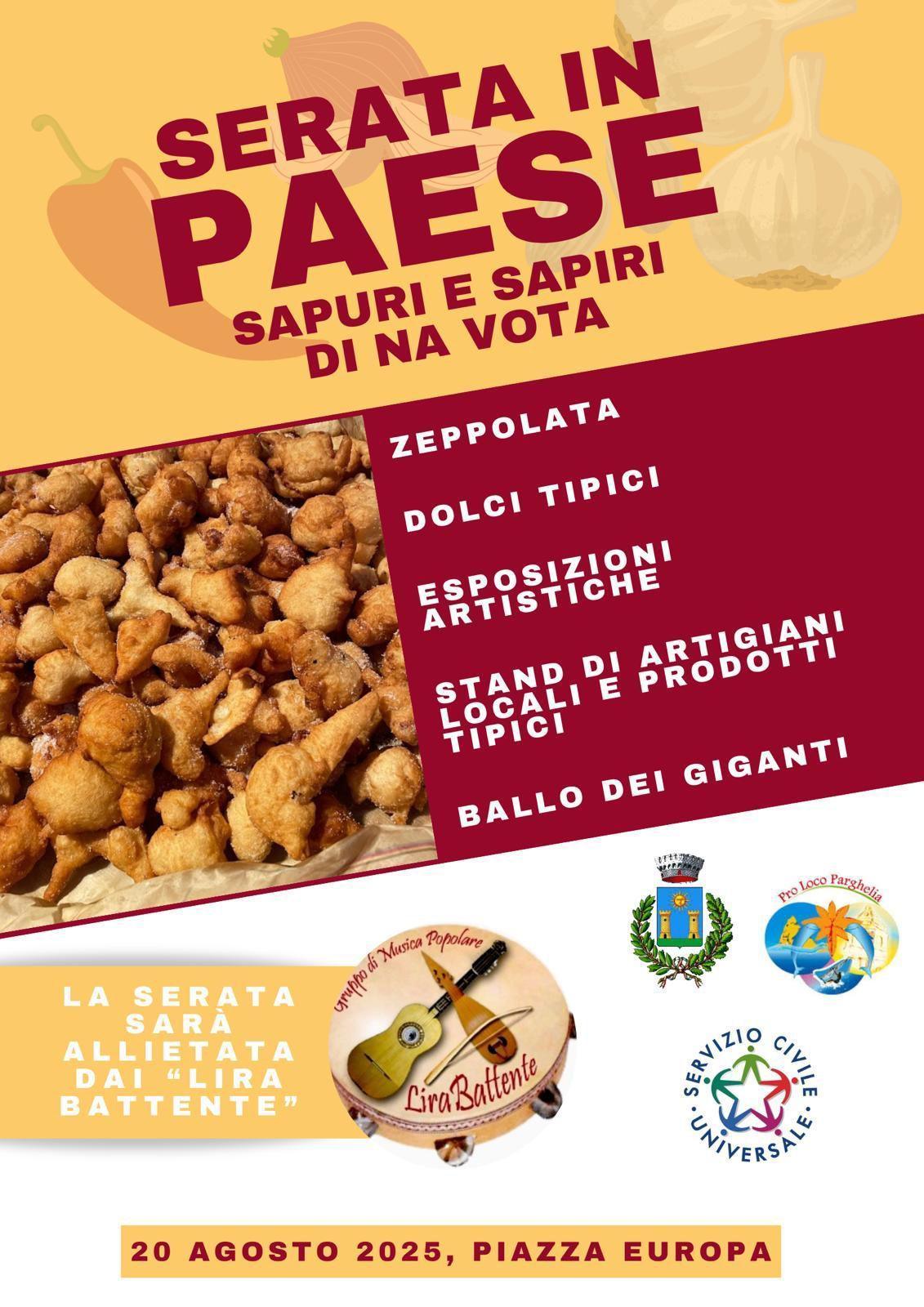 Serata in Paese: sapori e saperi di un tempo