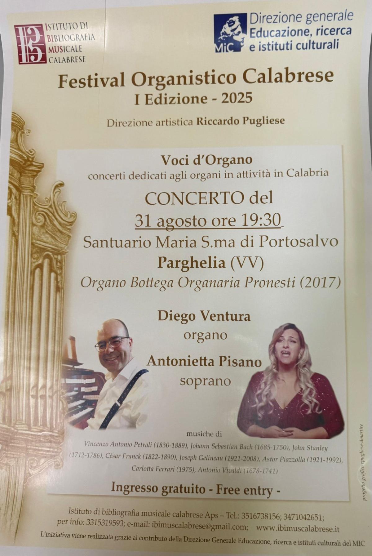 Festival Organistico Calabrese (start h.19.30)