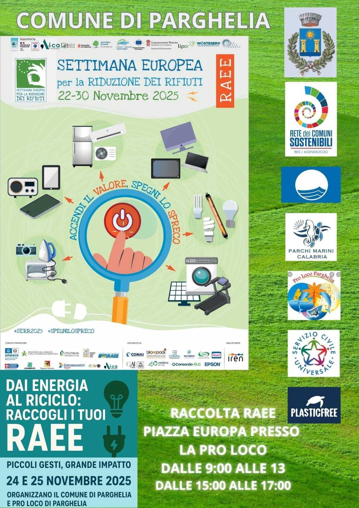 Raccogli i tuoi Raee, dai energia al riciclo (dalle ore 9:00 alle 13:00 e dalle ore 15:00 alle 19:00) Raccogli i tuoi Raee, dai energia al riciclo (dalle ore 9:00 alle 13:00 e dalle ore 15:00 alle 19:00)