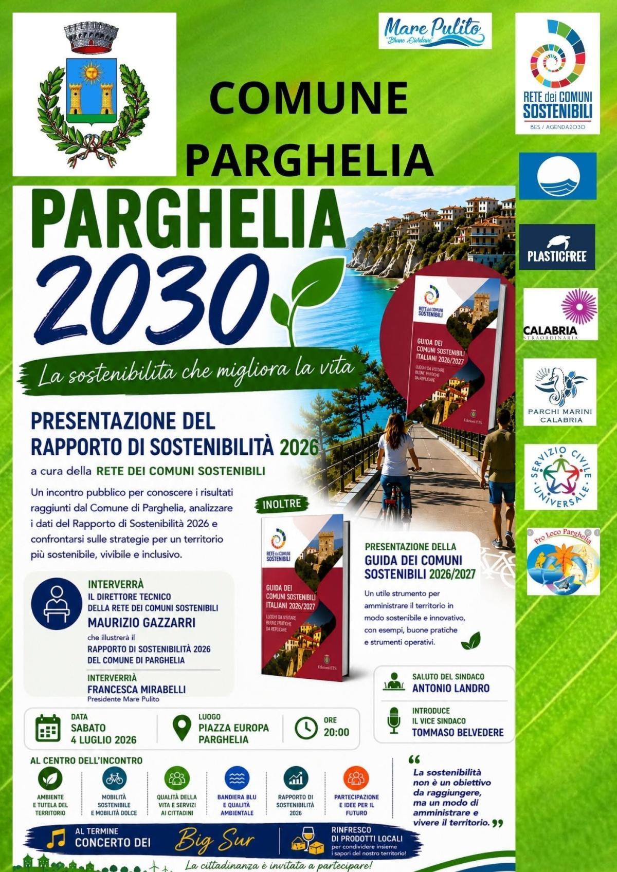 Parghelia 2030 La sostenibilità Che Migliora La Vita (Inizio ore 20.00)