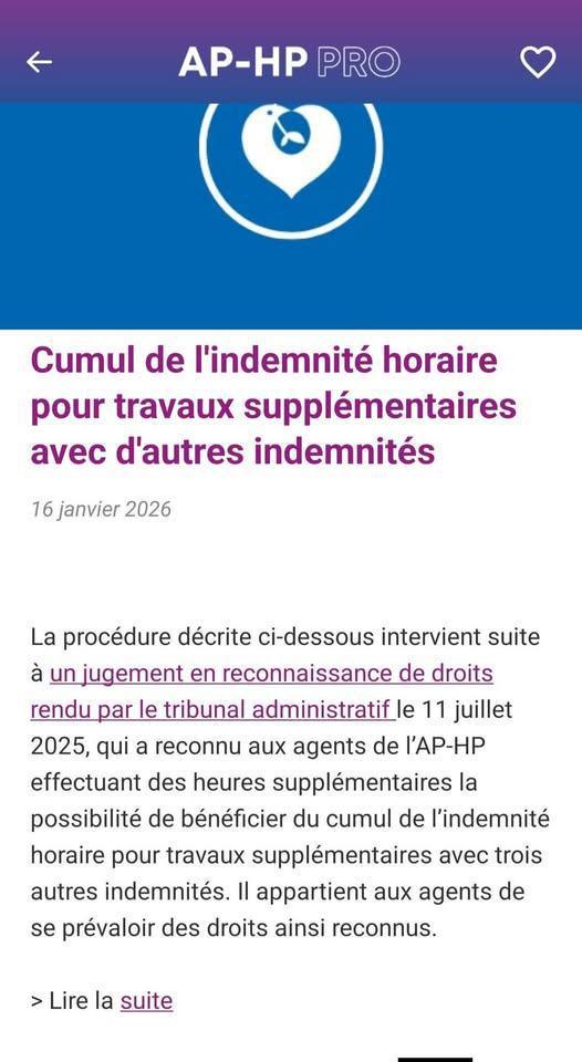 ALERTE INFO AP-HP : VICTOIRE SUR LES HEURES SUPP ! ALERTE INFO AP-HP : VICTOIRE SUR LES HEURES SUPP !