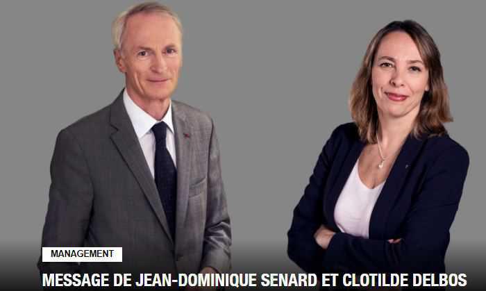 MESSAGE DE JEAN-DOMINIQUE SENARD ET CLOTILDE DELBOS AUX SALARIES DU GROUPE RENAULT MESSAGE DE JEAN-DOMINIQUE SENARD ET CLOTILDE DELBOS AUX SALARIES DU GROUPE RENAULT