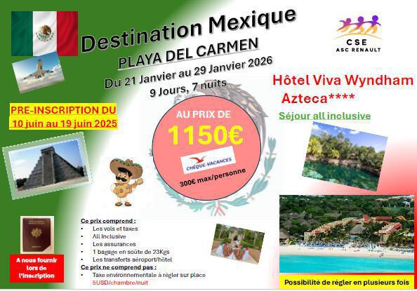 Voyage du CSE au Mexique