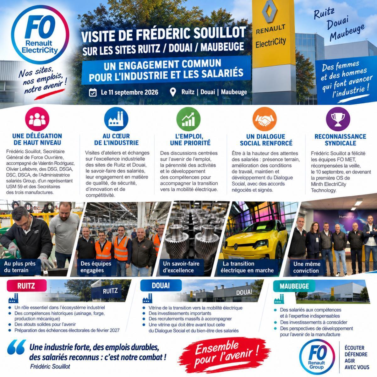 Le Secrétaire Général FO en visite sur Electricity