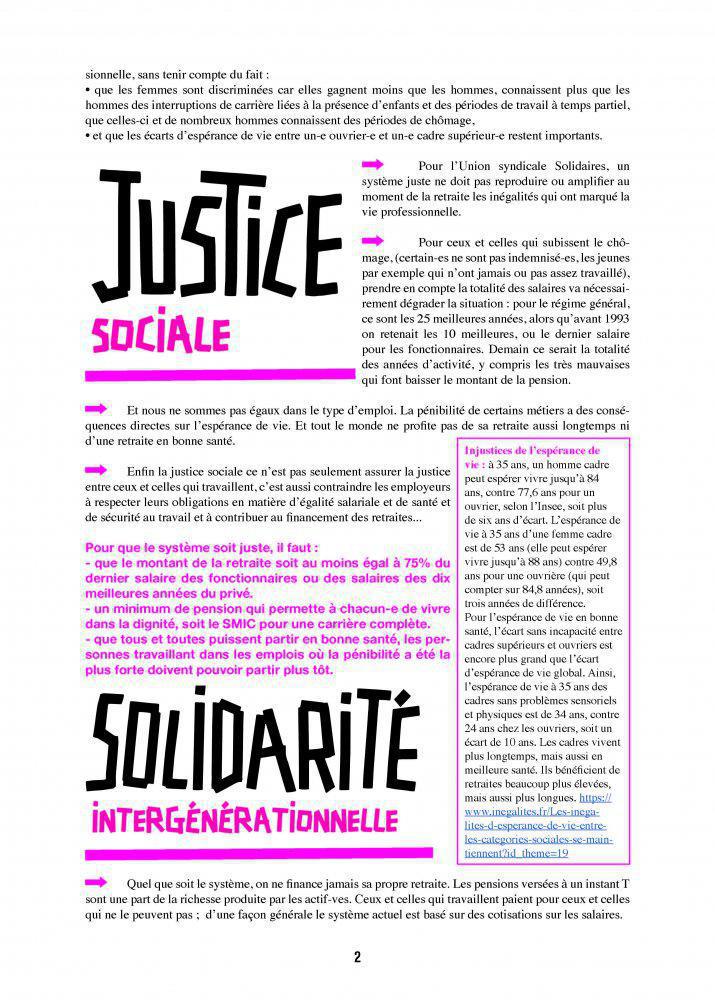 LEUR PROJET POUR LA RETRAITE... NOS REVENDICATIONS !