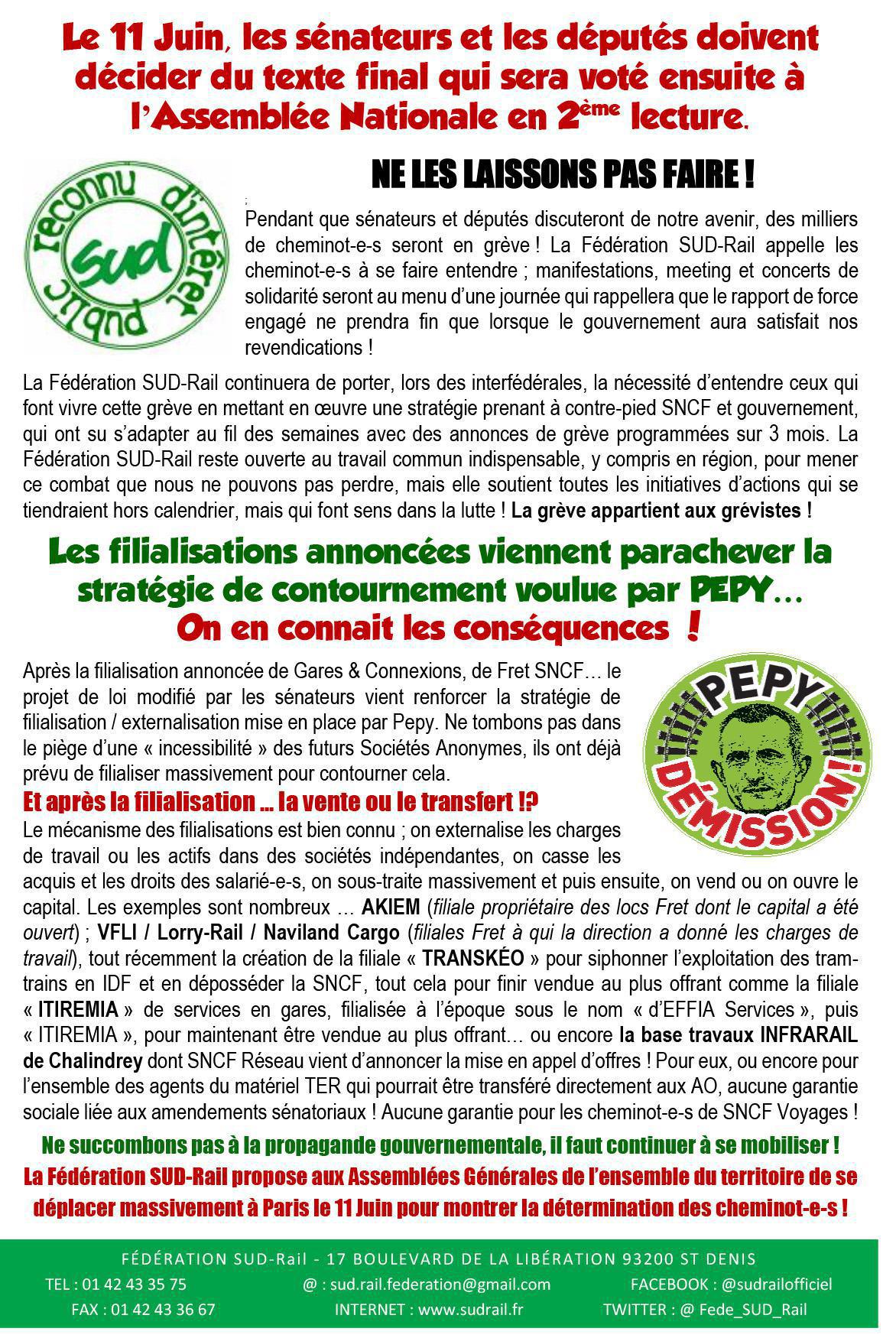 RAIL À DÉFENDRE N°24 - TOUS EN ASSEMBLÉE GÉNÉRALE LE 7 JUIN !
