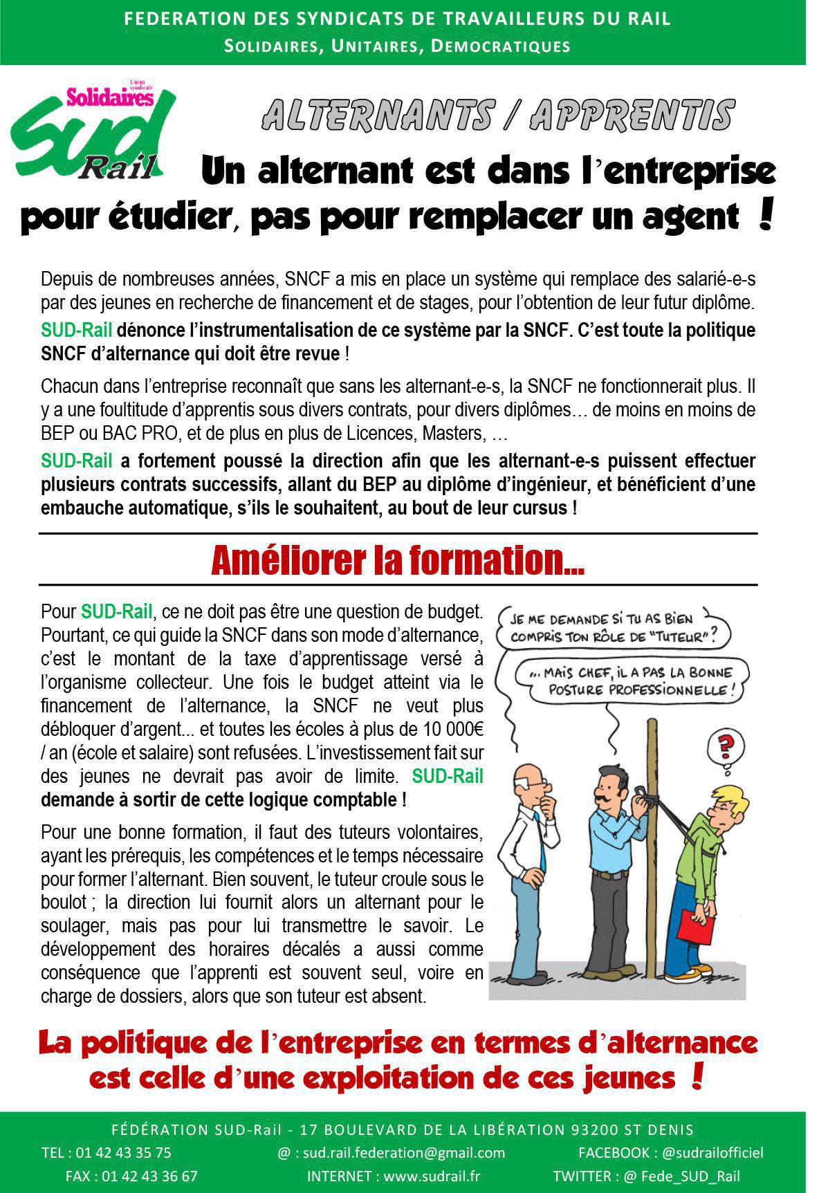 Un alternant pour étudier, pas pour remplacer !