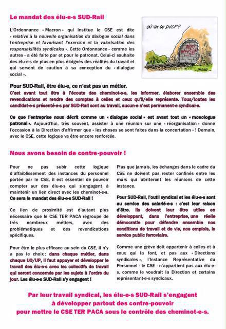 Election pour le CSE TER PACA