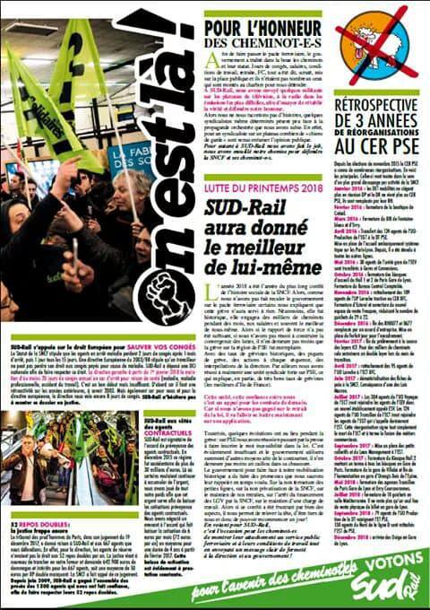Listes des candidat(es) SUD Rail sur le CSE Transilien Lignes D & R