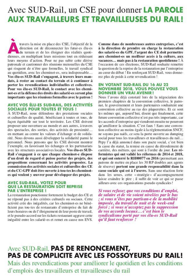 Listes des candidat(es) SUD Rail pour le CSE FRET