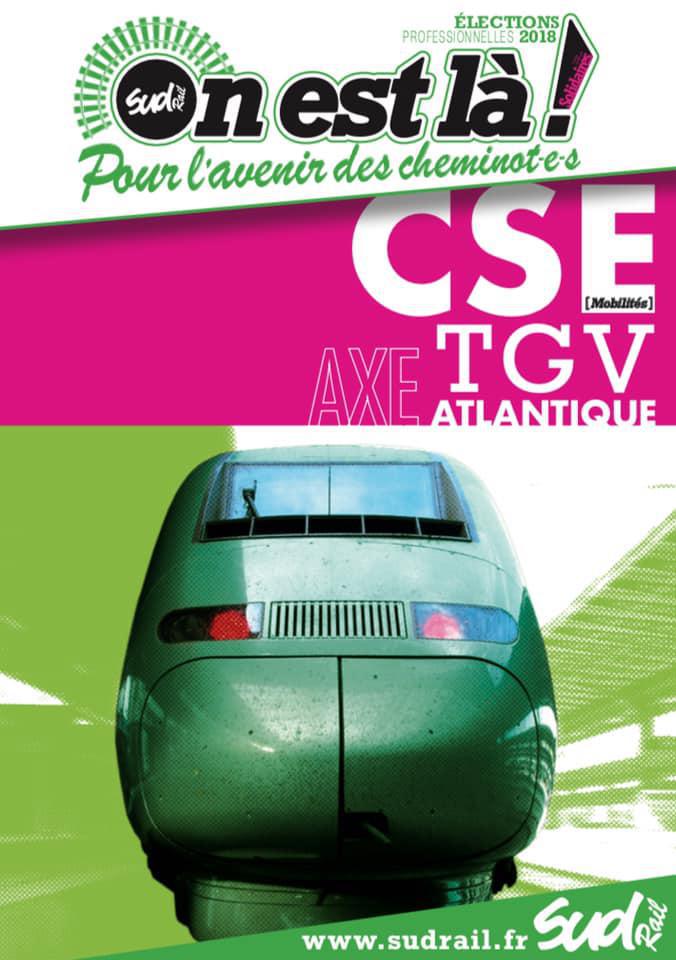 Listes des candidat(es) SUD Rail pour le CSE TGV Atlantique