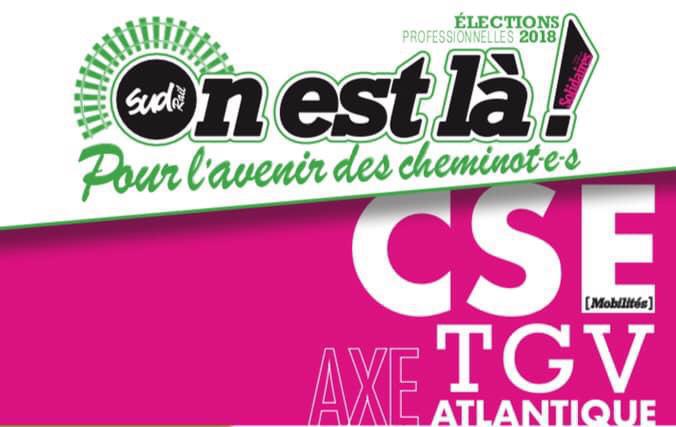 Listes des candidat(es) SUD Rail pour le CSE TGV Atlantique