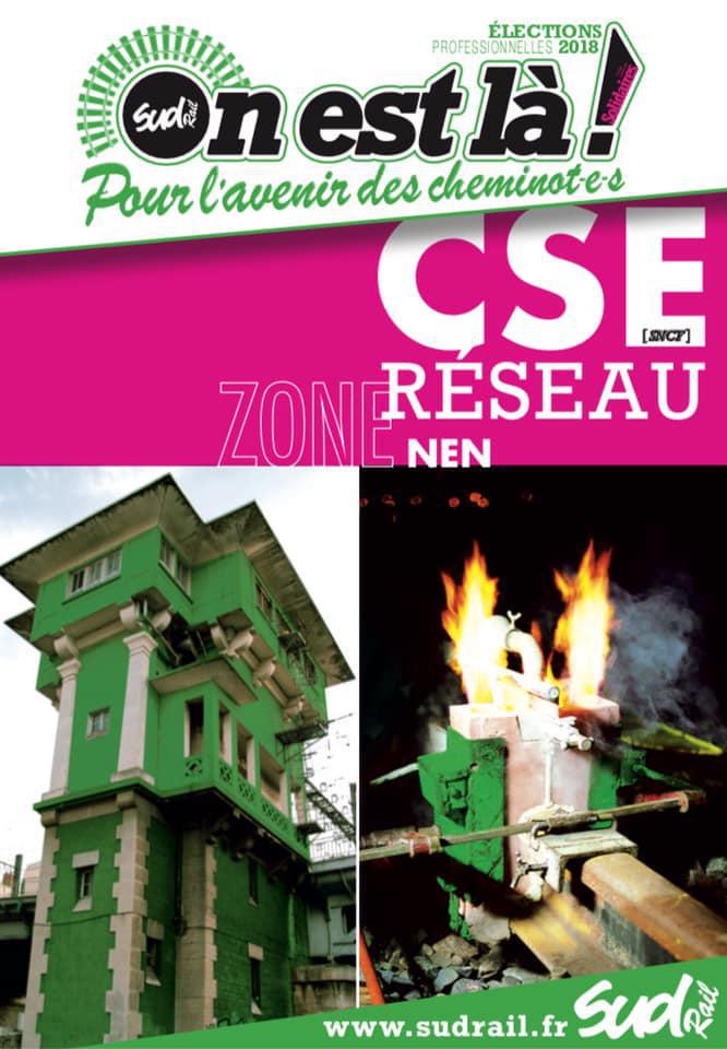 Listes des candidat(es) SUD Rail pour le CSE Réseau NEN