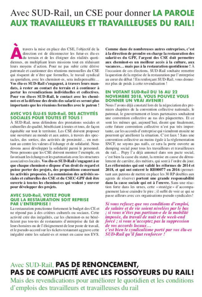 Listes des candidat(es) SUD Rail sur le CSE Réseau Atlantique