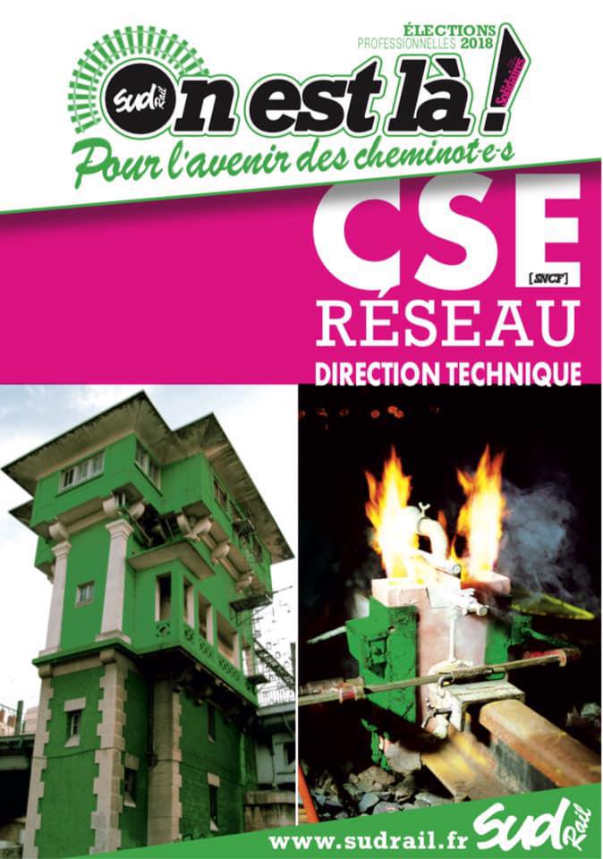 Listes des candidat(es) SUD Rail pour le CSE Réseau Direction Technique