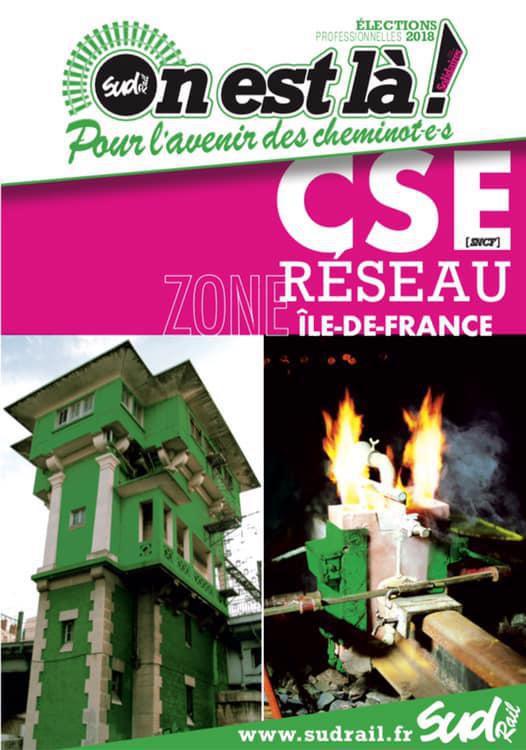 Listes des candidat(es) SUD Rail pour le CSE Réseau Île de France