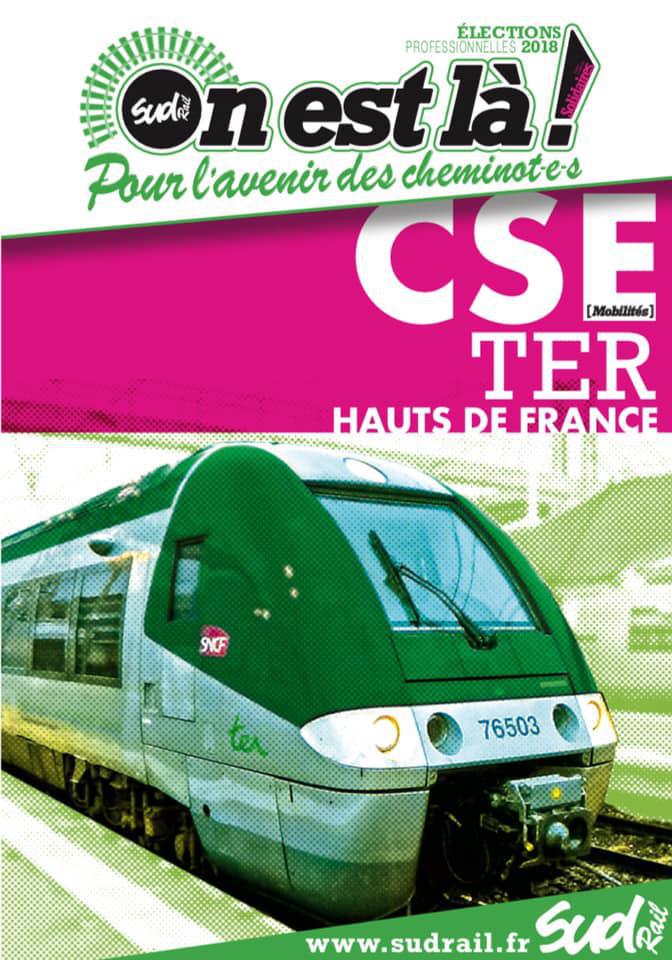 Listes des candidat(es) SUD Rail pour le CSE TER Haut de France